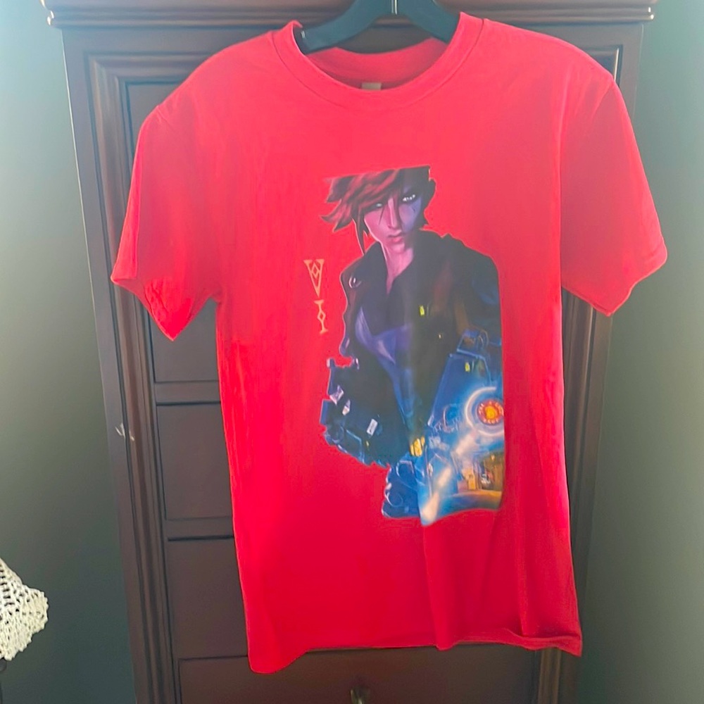 Red T-shirt the last drop size small heavy cotton never worn